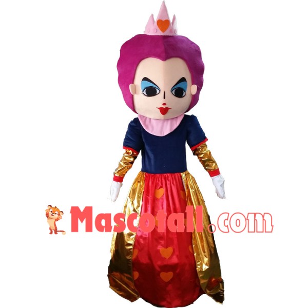 Vicious Queen Mascot Adult Cartoon Costume