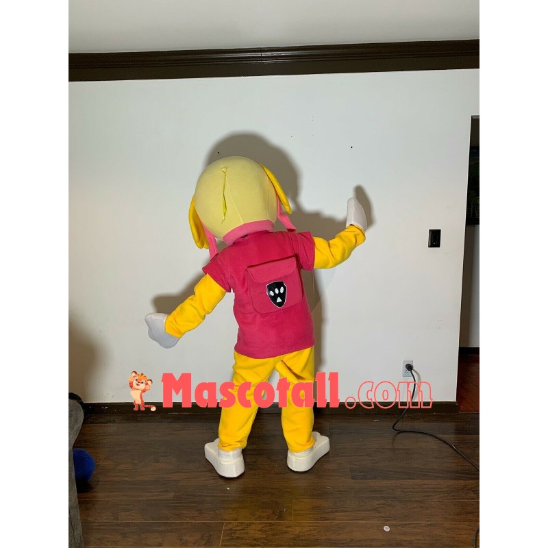 Vivid Pink Paw Patrol Skye Mascot Cartoon Costume