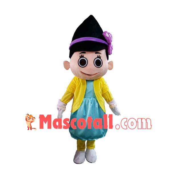 Pretty Girl In The Princess Dress Mascot Costume