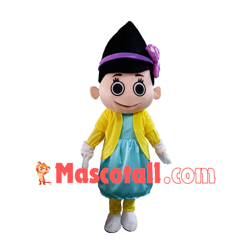 Pretty Girl In The Princess Dress Mascot Costume
