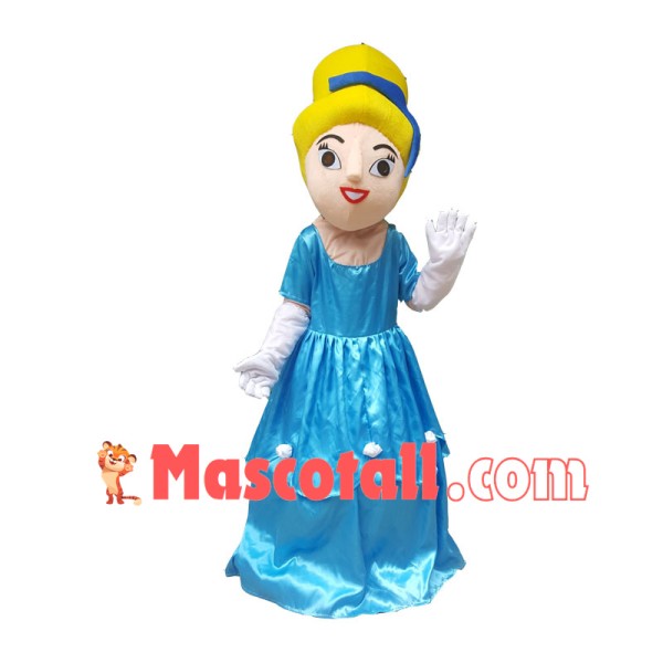 Noble Princess Cinderella Mascot Cartoon Costume