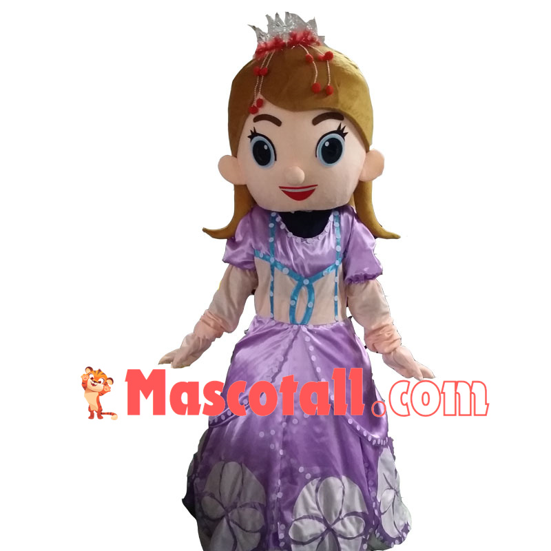 Sofia the First Mascot Fashion Cartoon Costume