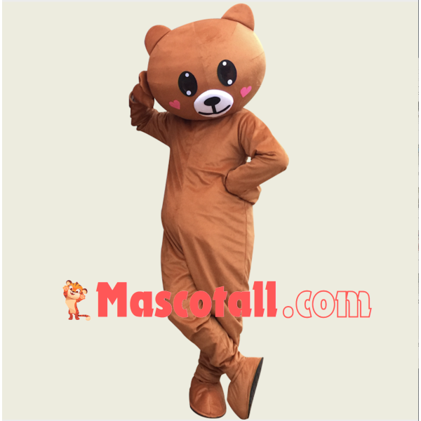 Lifesome Interesting Cartoon Brown Bear Mascot Costume