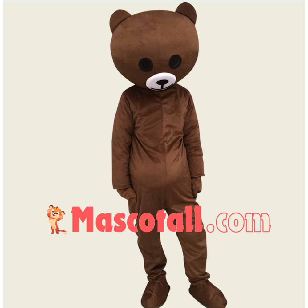 Depressed The Brown Bear Mascot Cartoon Costume
