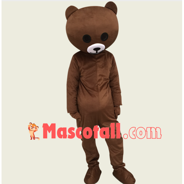 Depressed The Brown Bear Mascot Cartoon Costume