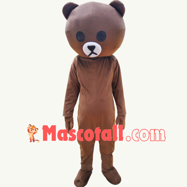 Depressed The Brown Bear Mascot Cartoon Costume