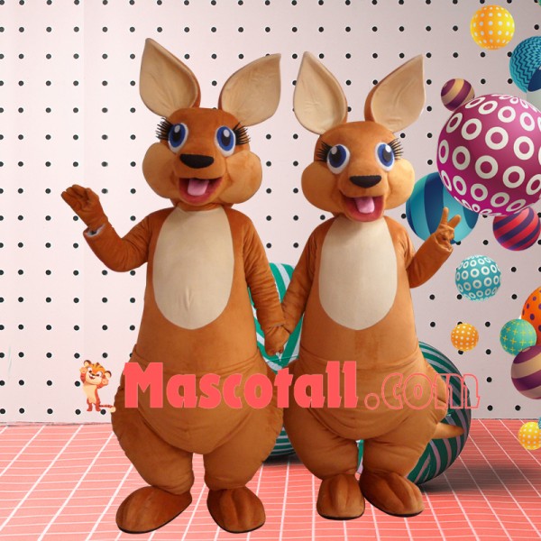 Harmonious Kangaroo Twins Mascot Costume