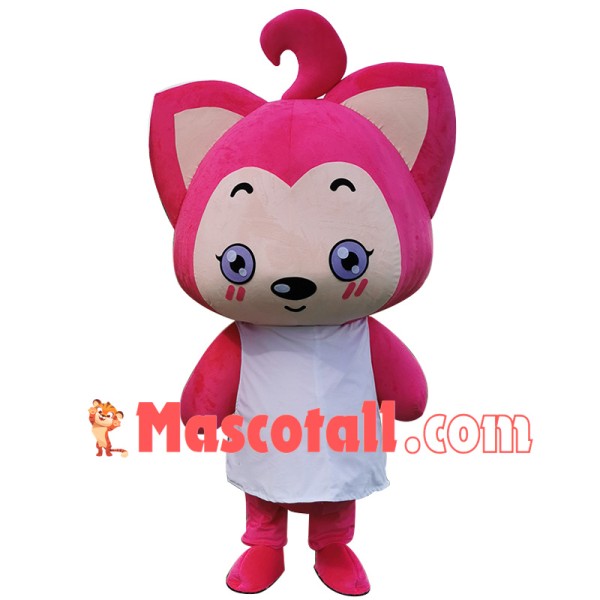 Virtual Character Pink Fox Peach Mascot Costume