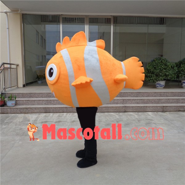 Orange Striped Clownfish Mascot Costume