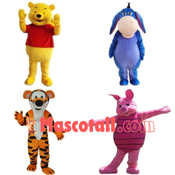 Winnie the Pooh and Friends Mascot Cartoon Costume