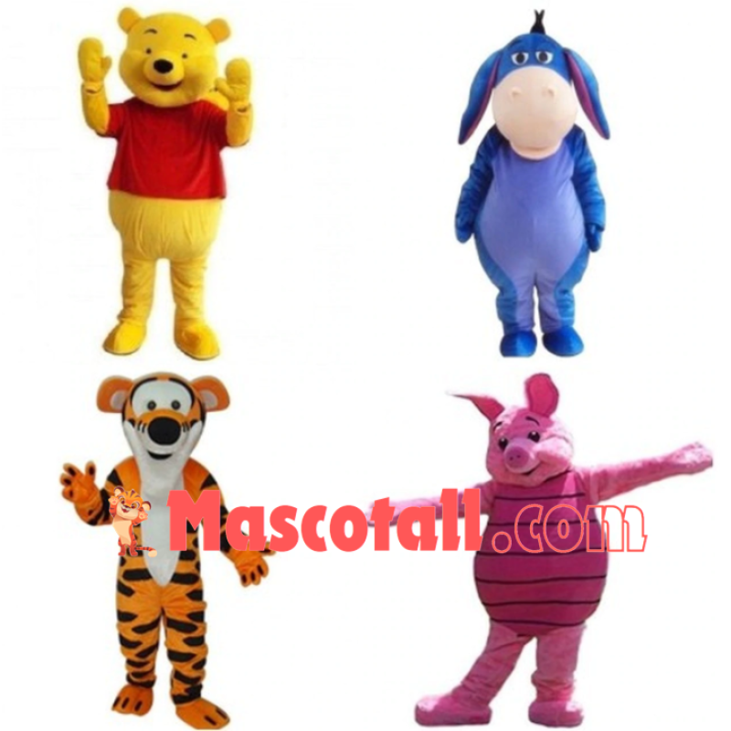 Winnie the Pooh and Friends Mascot Cartoon Costume