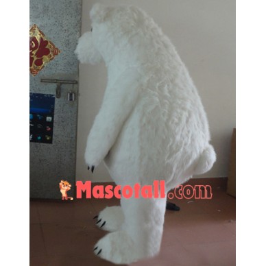 Soft Plush Polar Bear Mascot Adult Costume