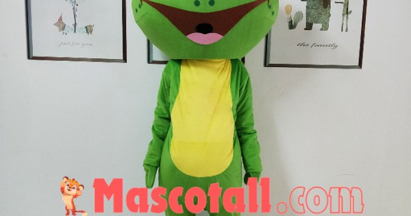 Funny Frog With Eyes Showing Love Mascot Costume