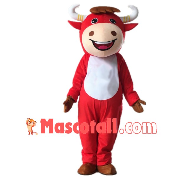 The Exuberant Cattle Cartoon Mascot Costume