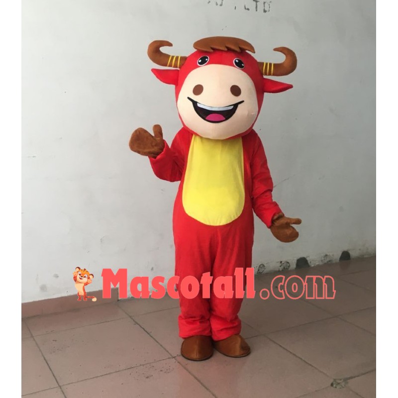 Adult Size Lucky Cattle Mascot Costume
