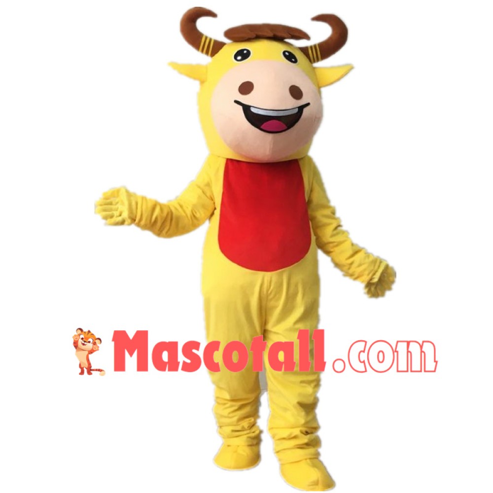 Adult Size Lucky Cattle Mascot Costume