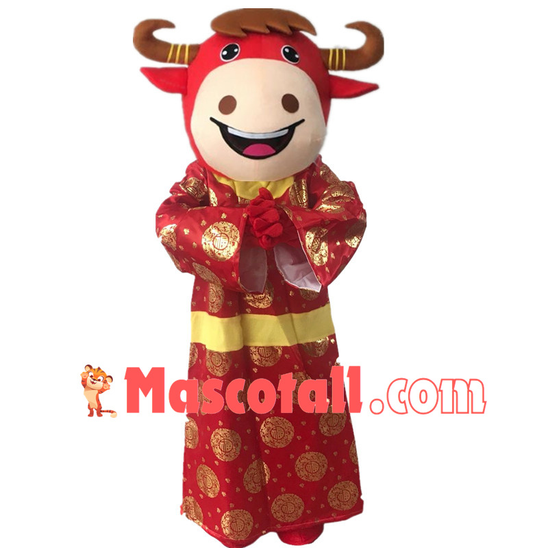 Auspicious Cattle Mascot Costume For New Year Party