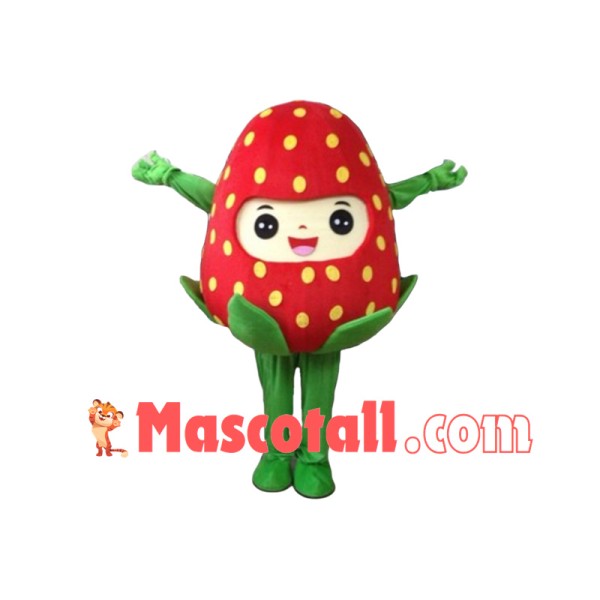 Splendid Cartoon Strawberry Sister Mascot Costume
