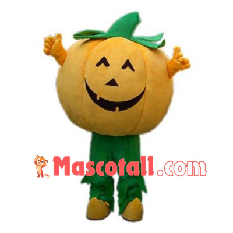 Happy Smiling Pumpkin Doll Mascot Costume