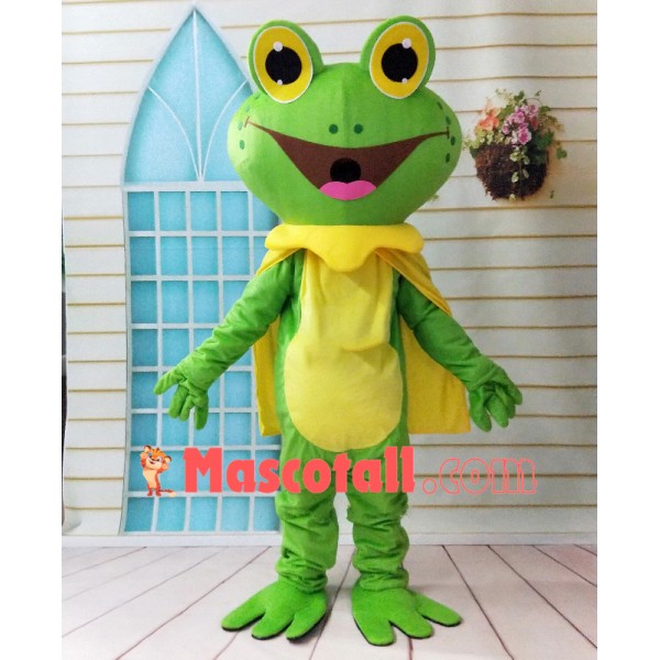 The Leader Frog With Cloak Mascot Costume