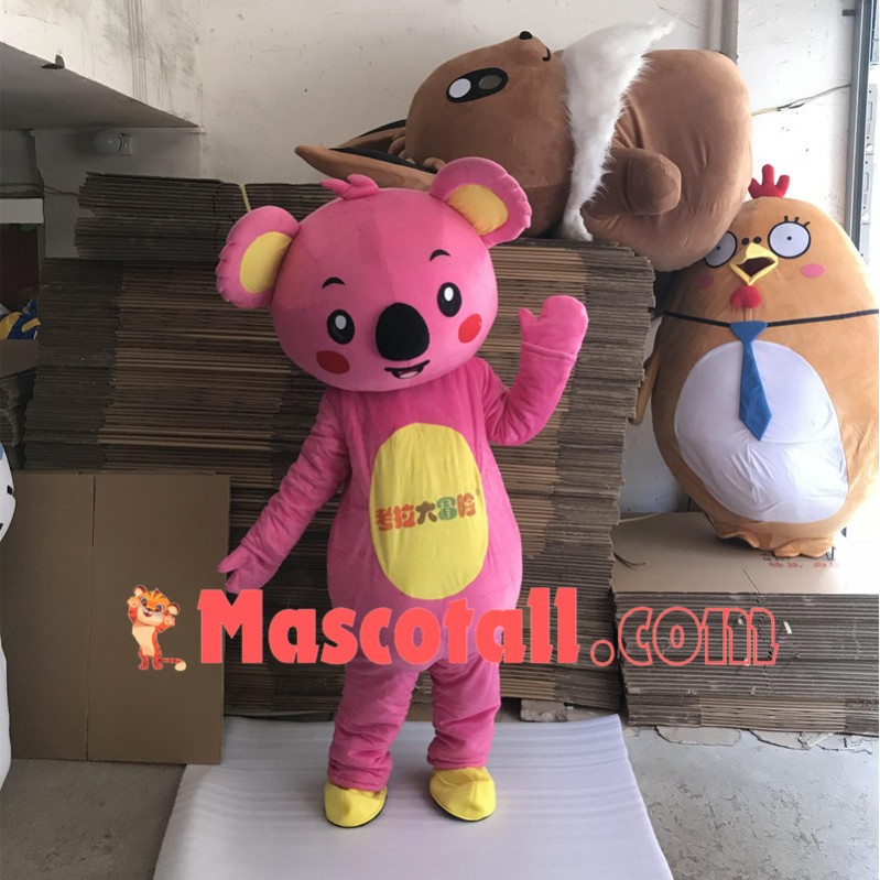 Customized Lively Pink Koala Mascot Costume