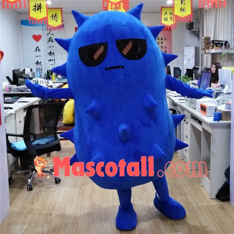 Cartoon Bacteria With Raised Surface Mascot Costume
