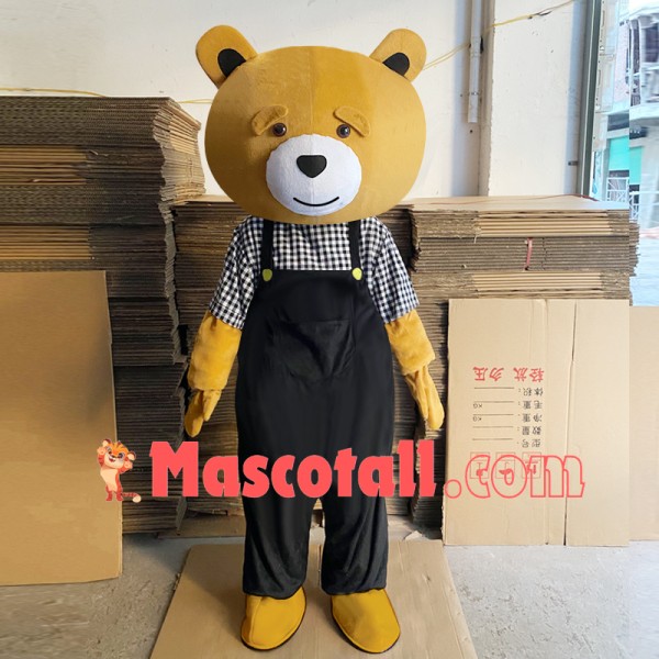 Rilakkuma In The Plaid Shirt Cartoon Mascot Costume