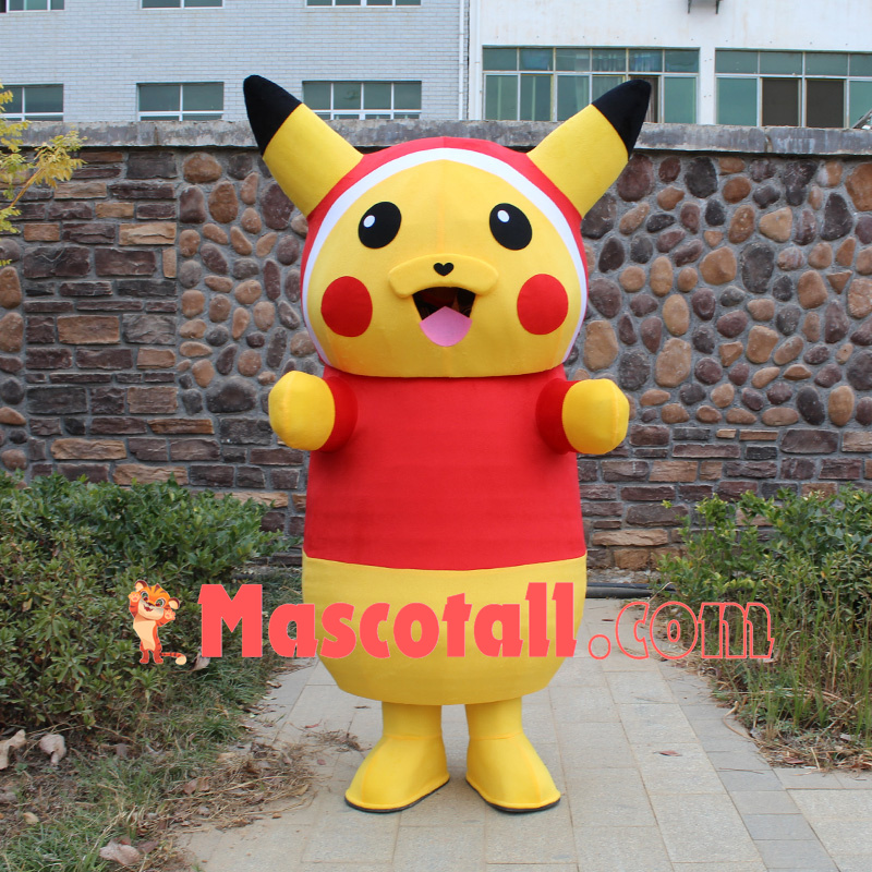 Convivial Pikachu Mascot Costume With Headband