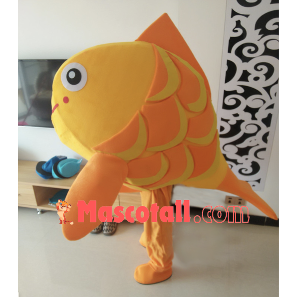 Swimming Golden Carp Mascot Costume