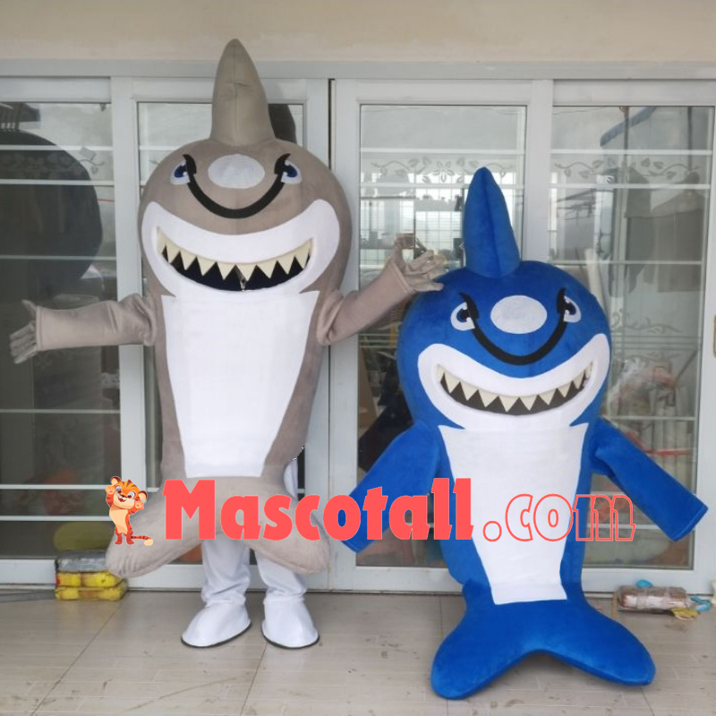 Adult Style Ferocious Shark Mascot Costume