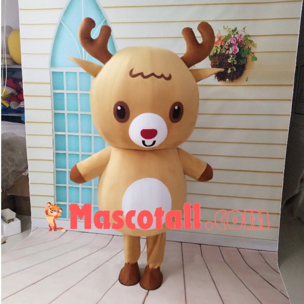 Growing Red Nosed Fawn Mascot Costume