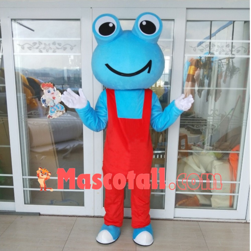 Bright Frog With Happy Smile Mascot Costume