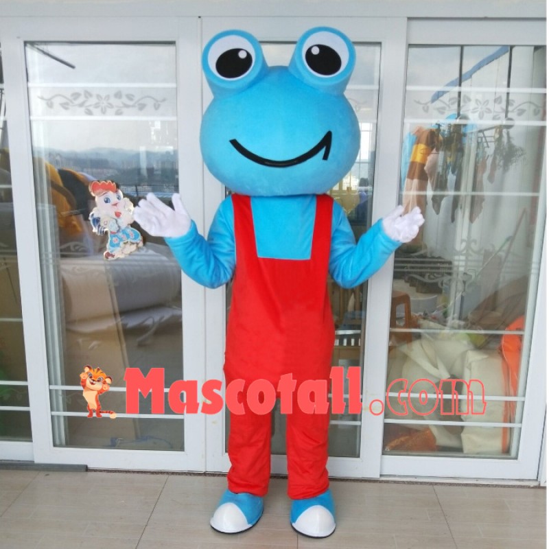 Bright Frog With Happy Smile Mascot Costume