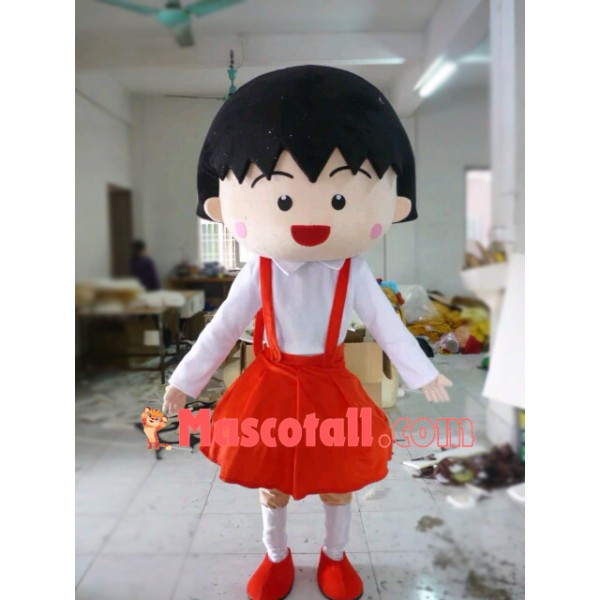 Optimistic Girl Chibi Maruko-chan Mascot Costume