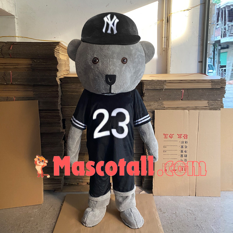 Adult Sports Grey Bear Mascot Costume