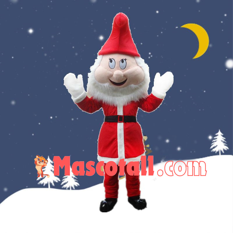 Gentle Santa Claus With Smile Mascot Costume