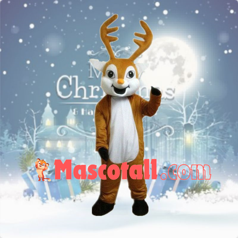 Lively Christmas Deer Mascot Costume