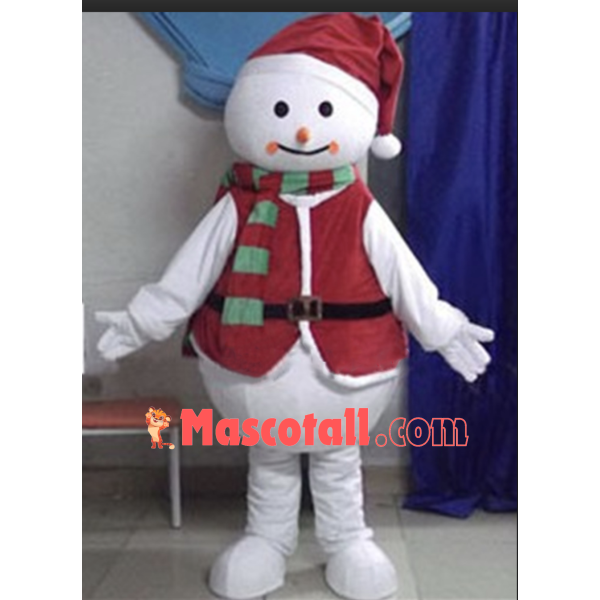 Lovely Warm Snowman of Christmas Mascot Costume