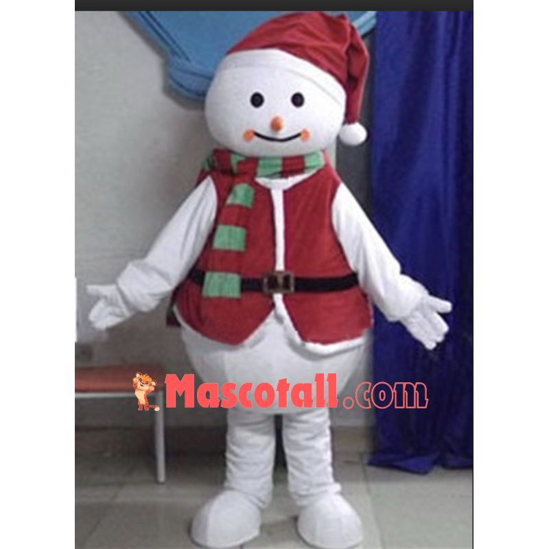 Lovely Warm Snowman of Christmas Mascot Costume