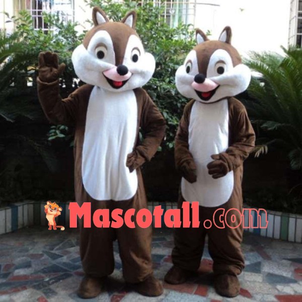 Free Squirrel Couple With Happy Life Mascot Costume