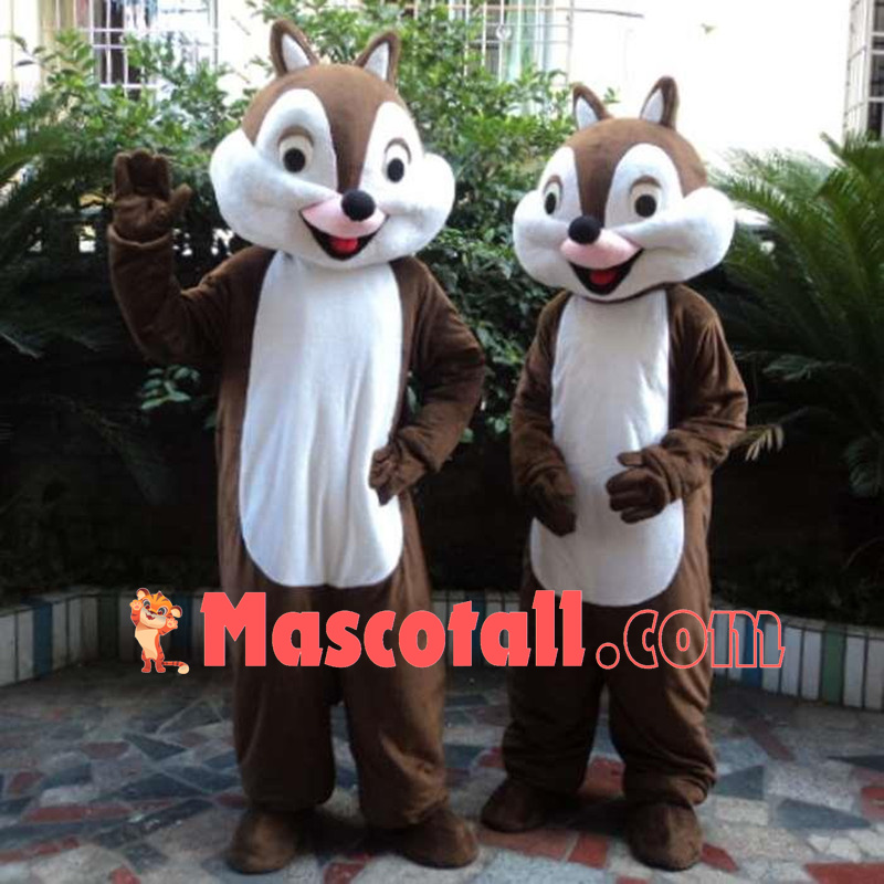 Free Squirrel Couple With Happy Life Mascot Costume