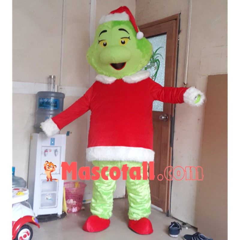 Bright Christmas Dragon Mascot Plush Costume