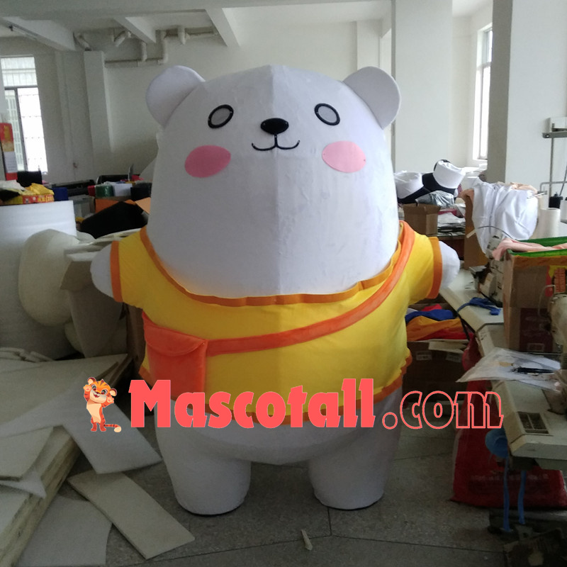 So Cute Chubby Little Polar Bear Mascot Costume