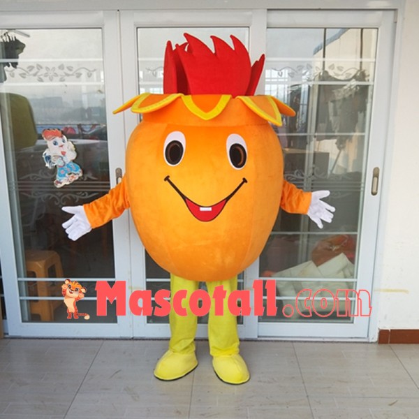 Cartoon Orange Pomegranate Mascot Costume