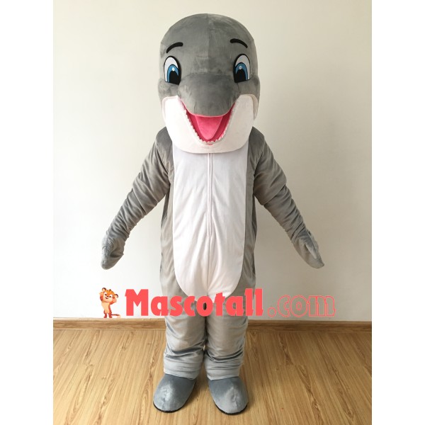 Peaceful Dolphin With Blue Eyes Mascot Costume