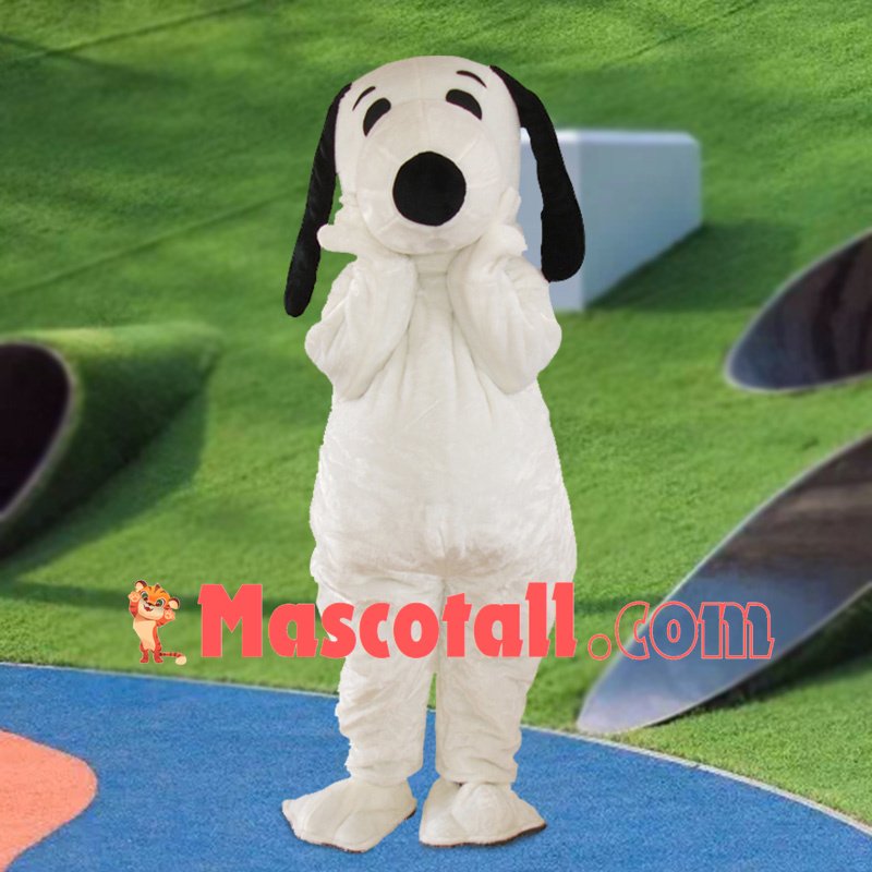 Joyful Snoopy Dog Mascot Cartoon Costume