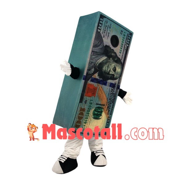 Stack of Hundred Paper Money Mascot Costume