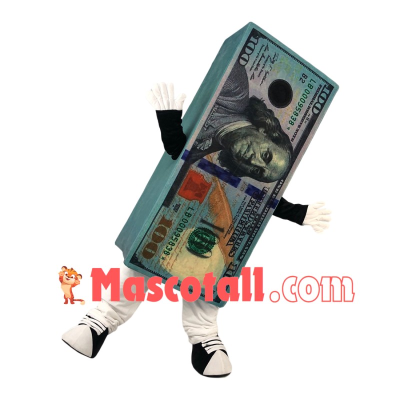 Stack of Hundred Paper Money Mascot Costume