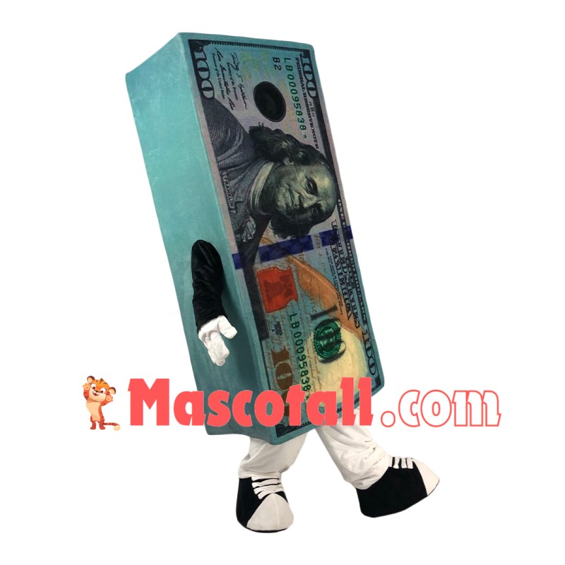 Stack of Hundred Paper Money Mascot Costume