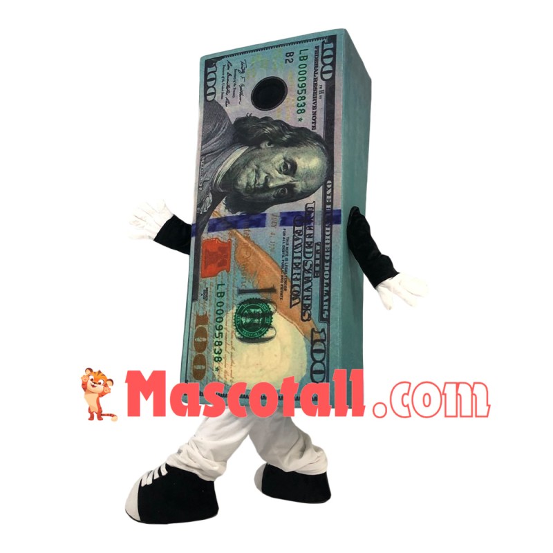 Stack of Hundred Paper Money Mascot Costume